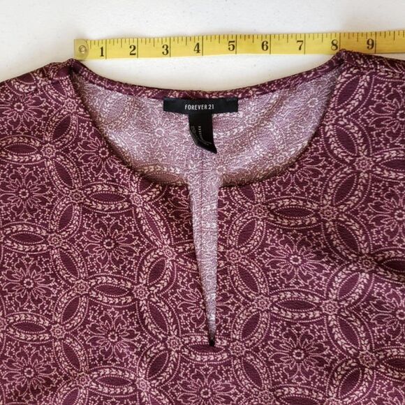 Forever 21 Red Geometric Print Tunic Dress Medium - Picture 9 of 12